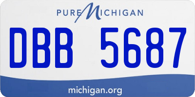 MI license plate DBB5687