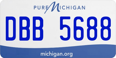 MI license plate DBB5688