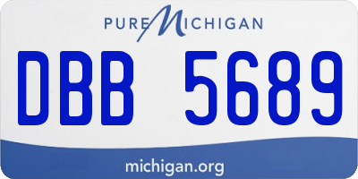 MI license plate DBB5689
