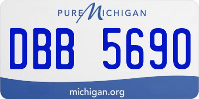 MI license plate DBB5690
