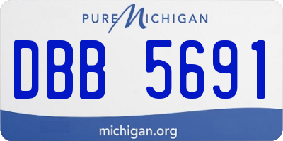 MI license plate DBB5691