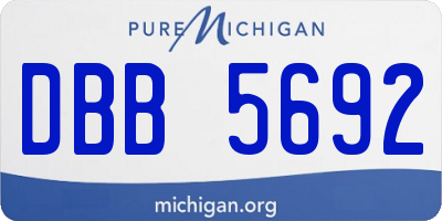 MI license plate DBB5692