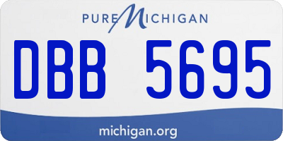 MI license plate DBB5695