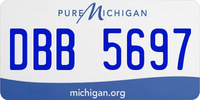 MI license plate DBB5697