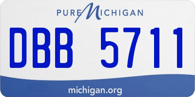 MI license plate DBB5711