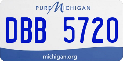 MI license plate DBB5720