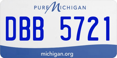 MI license plate DBB5721