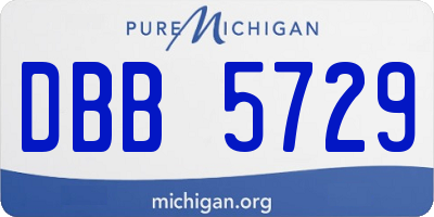 MI license plate DBB5729