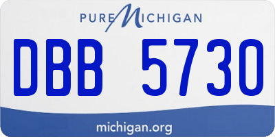MI license plate DBB5730