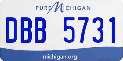 MI license plate DBB5731