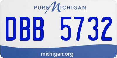 MI license plate DBB5732