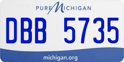 MI license plate DBB5735