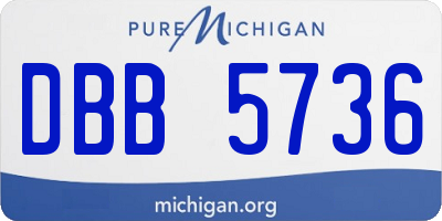 MI license plate DBB5736