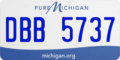 MI license plate DBB5737