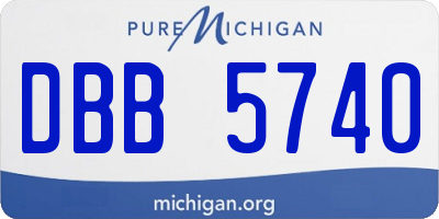 MI license plate DBB5740