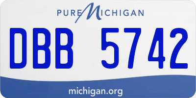 MI license plate DBB5742