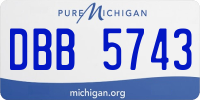 MI license plate DBB5743