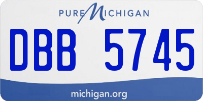 MI license plate DBB5745