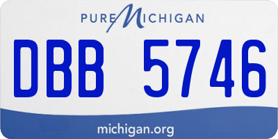 MI license plate DBB5746