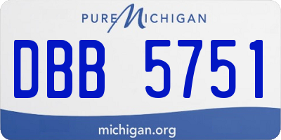MI license plate DBB5751