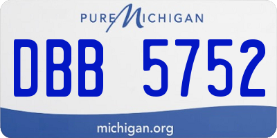 MI license plate DBB5752
