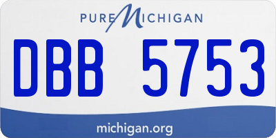 MI license plate DBB5753