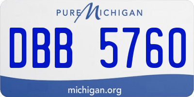 MI license plate DBB5760