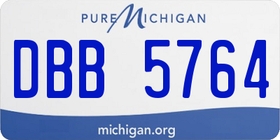 MI license plate DBB5764