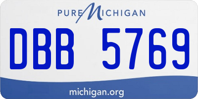 MI license plate DBB5769