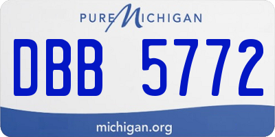MI license plate DBB5772