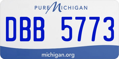 MI license plate DBB5773