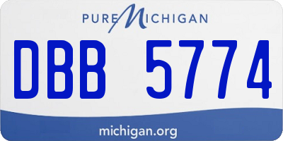 MI license plate DBB5774