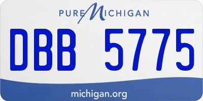 MI license plate DBB5775