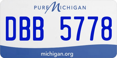 MI license plate DBB5778