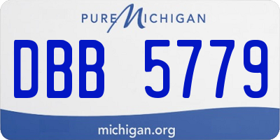 MI license plate DBB5779
