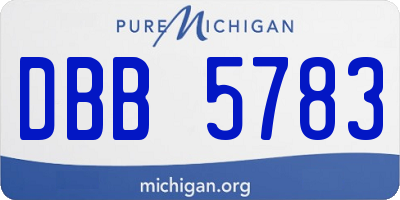 MI license plate DBB5783