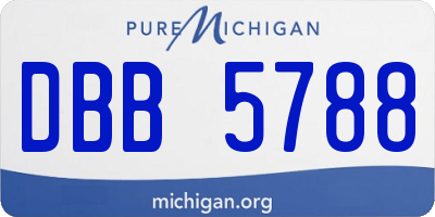 MI license plate DBB5788