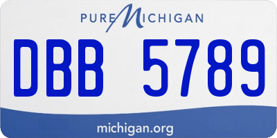 MI license plate DBB5789