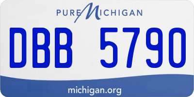 MI license plate DBB5790