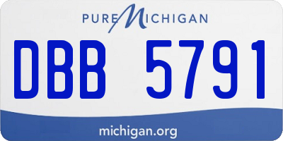 MI license plate DBB5791