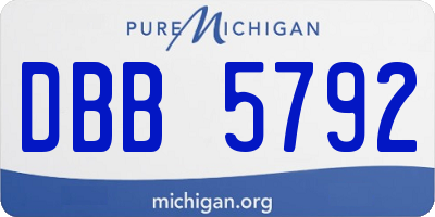 MI license plate DBB5792
