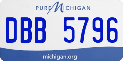 MI license plate DBB5796