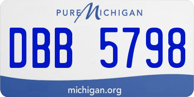 MI license plate DBB5798