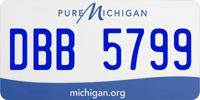MI license plate DBB5799