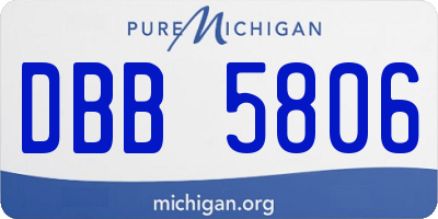 MI license plate DBB5806