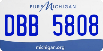 MI license plate DBB5808