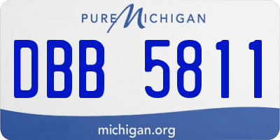 MI license plate DBB5811