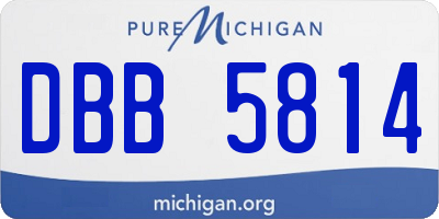 MI license plate DBB5814