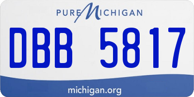 MI license plate DBB5817