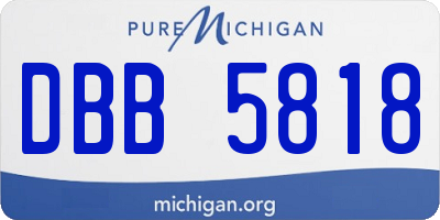 MI license plate DBB5818